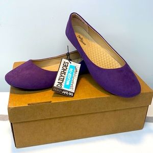 Purple Suede Flats